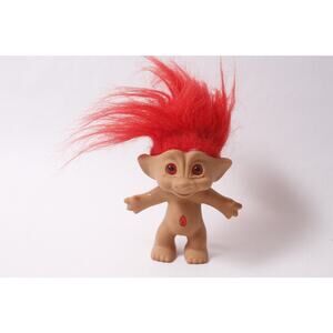 Ace Novelty Treasure Troll Doll with Red Hair and Teardrop Gem ~ 260212-WH 981